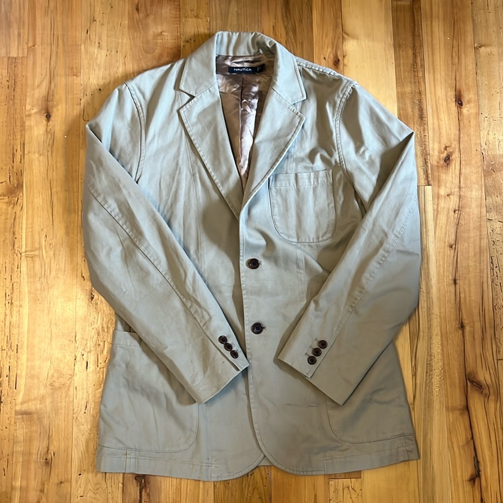 Mens Nautica Tan Suit Jacket
